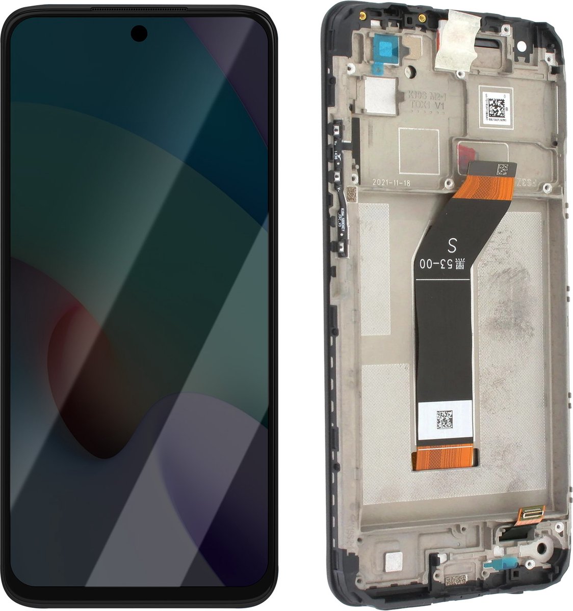 Xiaomi, Scherm + Kader voor Xiaomi Redmi 10 2022 Origineel Service Pack, Grijs