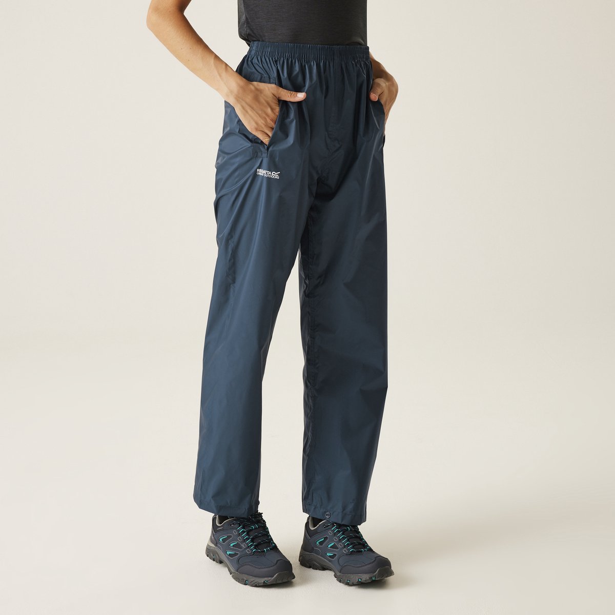 Jachtoverbroek Hiking Dames Waterproof Ademend Lichtgewicht Blauw