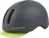 Bol.com Polisport Commuter fietshelm - Maat L (58-61cm) - Mat Grijs/fluo geel aanbieding