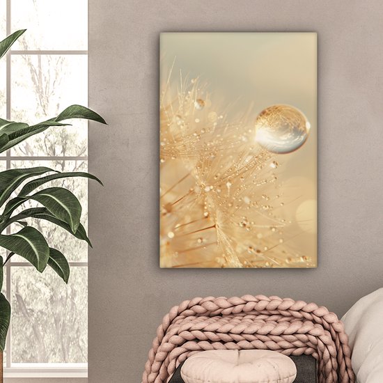 Tableau sur toile 40x60 cm - Décoration murale Pissenlit - Water - Nature - Plantes - Moderne - Décoration murale salon - Décoration chambre - Accessoires chambre - Peintures