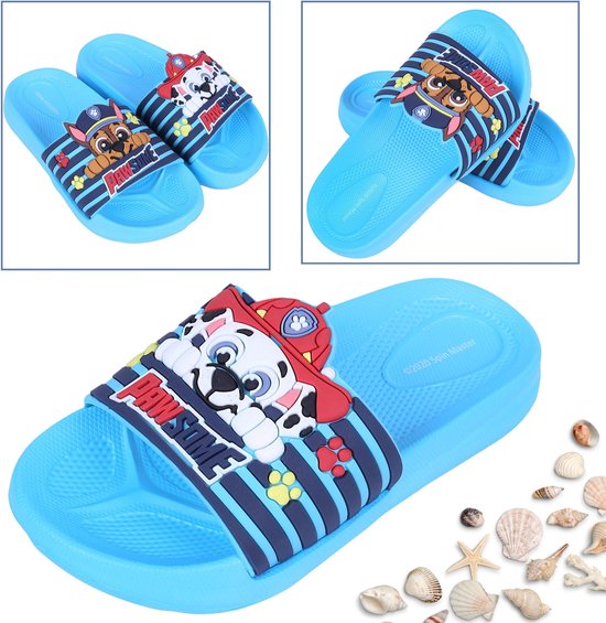 Chaussons Garçon Spiderman Et Paw Patrol, Bleu Marine, Unimodes, Pointures 26 à 34