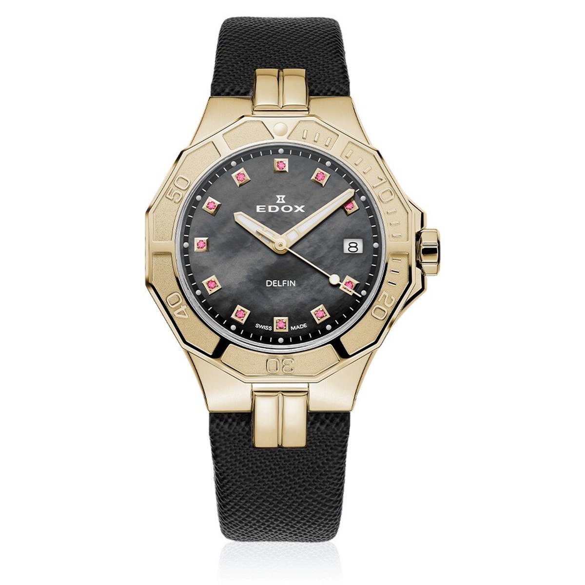 EDOX Delfin The Original Diver Lady 53020-37JC-NANRUD vrouwen horloge