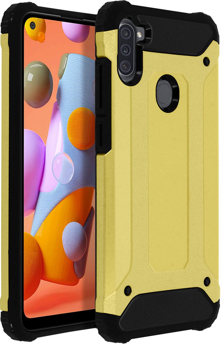 Geschikt voor Samsung Galaxy A11/M11 Defender II-hoes Relief Hybrid Fall goud