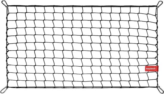Nylon bagagenet, 90x40cm universeel bagagenet voor auto's Elastische nylon mesh opberger met 4 mesh-haken aan de achterkant voor auto, vrachtwagen, SUV Nylon bagagenet, 90x40cm universeel bagagenet voor auto's Elastische nylon mesh opberger met 4 mesh-haken aan de achterkant voor auto, vrachtwagen, SUV