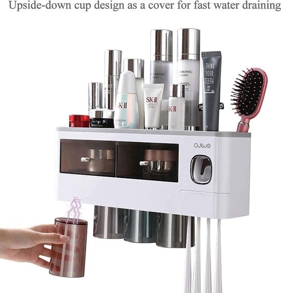 Automatische Tandpastadispenser Set met Houder voor aan de Muur