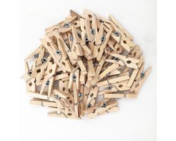 Jumada's - Premium - Houten Kleine houten mini knijpers - 20 STUKS - Hout - Knijpertjes - Fotoknijpers