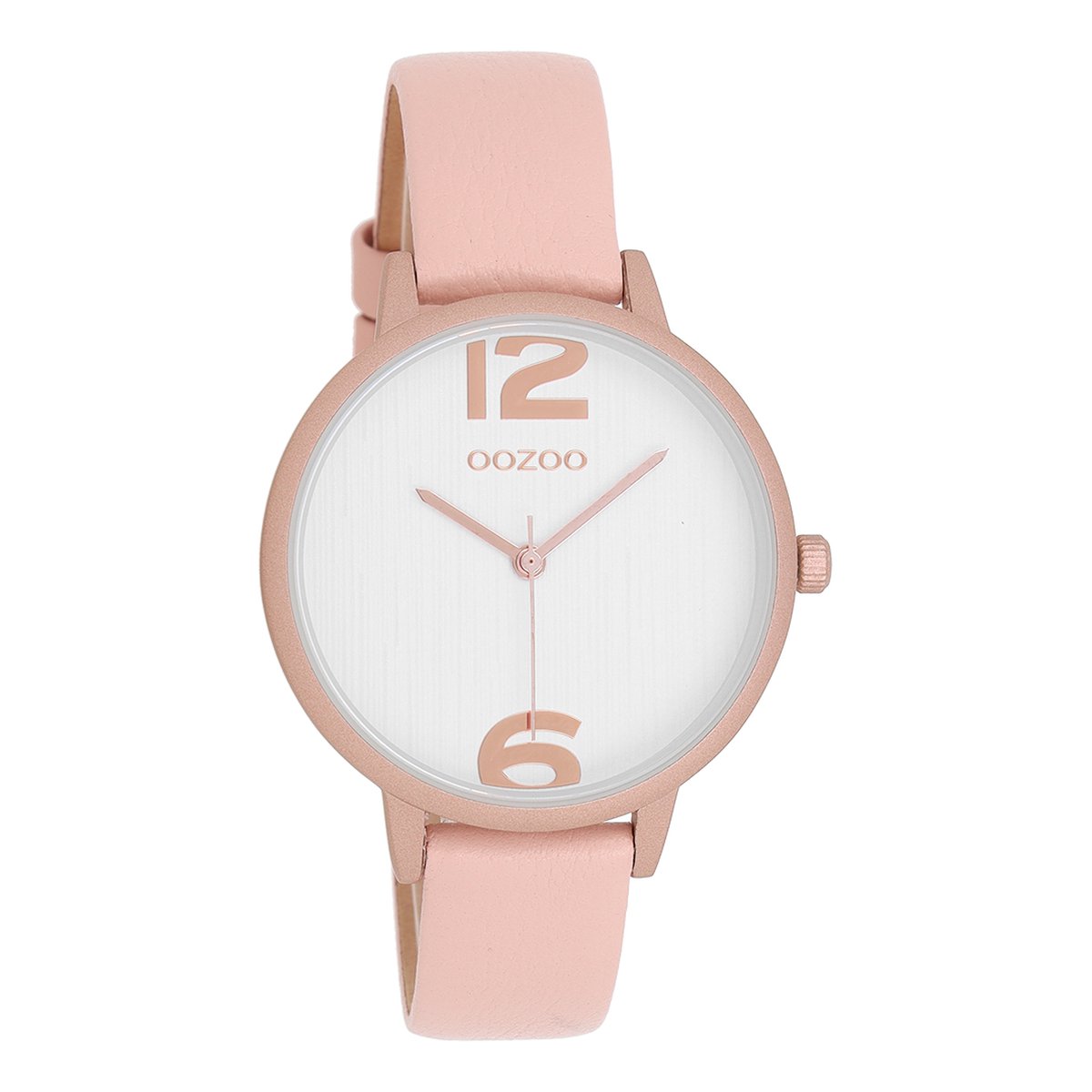 OOZOO Timepieces - Poeder roze horloge met poeder roze leren band - C9578