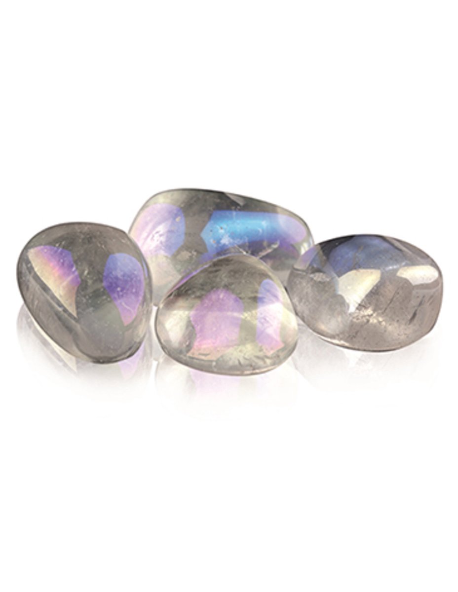 Ruben Robijn Angel Aura 100 gr. trommelstenen (mt2-3) (gecoat) Wit