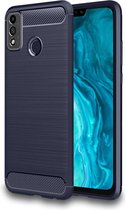 ebestStar - Hoes voor Honor 9X Lite, TPU Bescherming Cover, Koolstof Design Hoesje, Donkerblauw