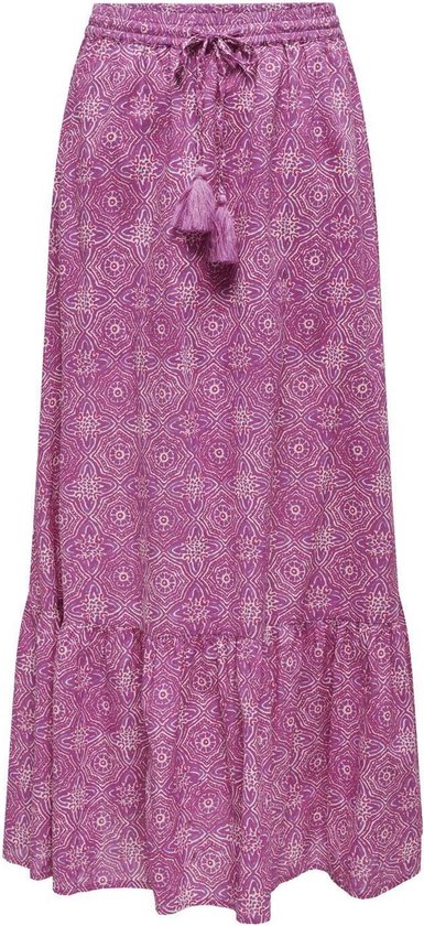 Only Rok Onlmiley Ankle Skirt Ptm 15323921 Fuchsia Purple/ethnic Boh Dames Maat - M