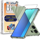 ebestStar - Hoes voor Xiaomi Redmi Note 13 4G, Silicone Slim Cover Case, Versterkte Hoeken en Randen hoesje, Transparant + Gehard Glas