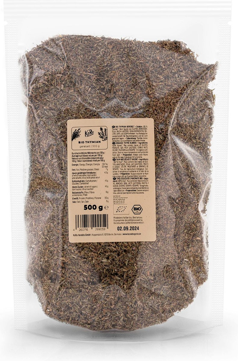 Goedkoopste KoRo | Bio gedroogde tijm 500 g