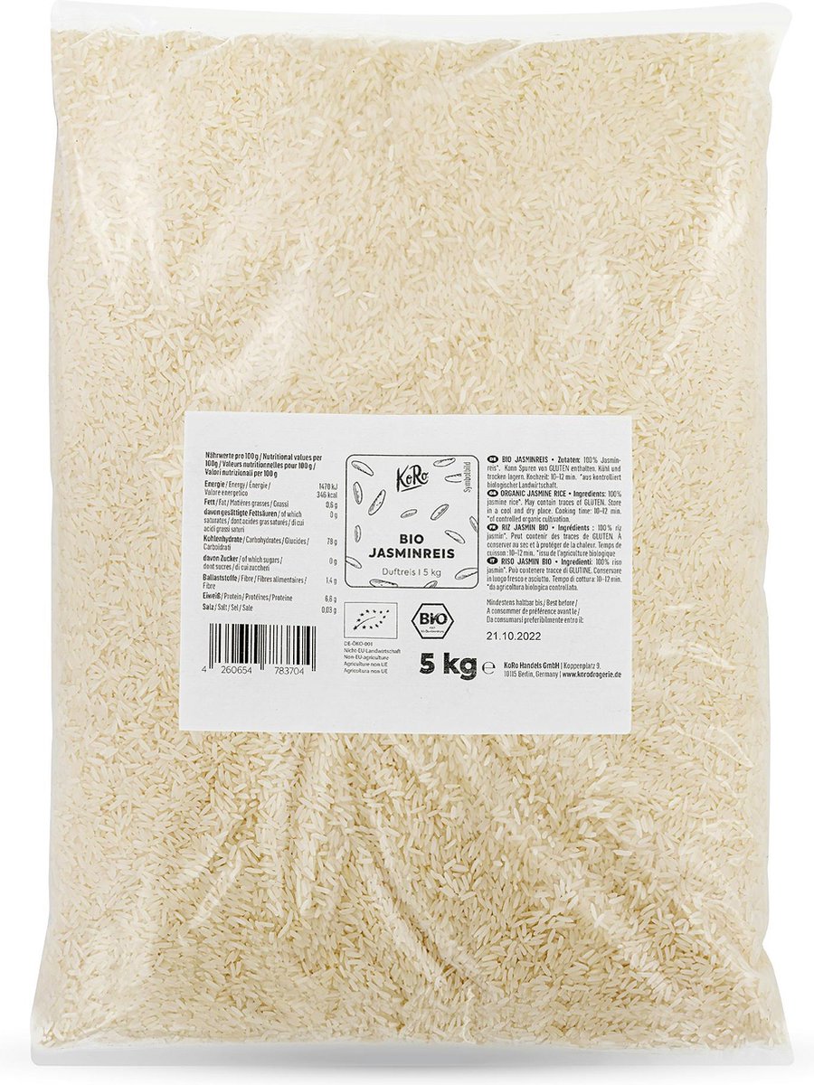 Goedkoopste KoRo | Bio jasmijnrijst 5 kg