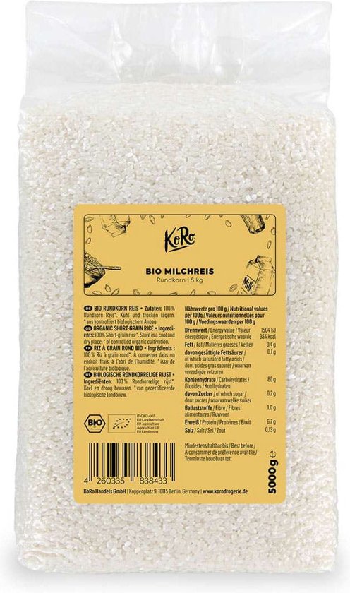 KoRo | Riz au lait bio | 5 kg
