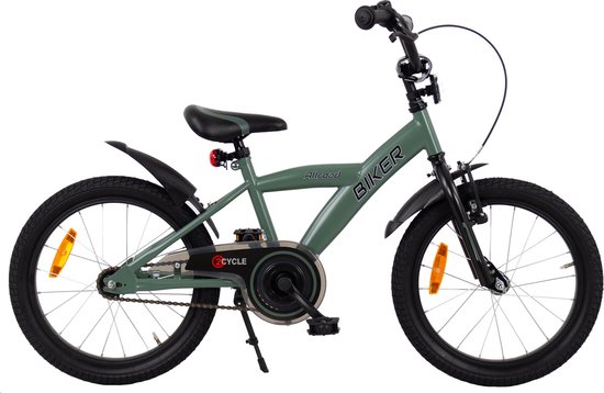2Cycle Biker Kinderfiets - 18 inch - Groen