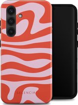 Selencia Hoesje Geschikt voor Samsung Galaxy S24 Hoesje - Selencia Vivid Backcover - Dream Swirl Pink