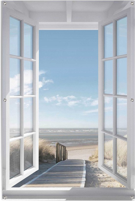 Poster de jardin Beach North Sea view 120x80 cm Canvas - Reinders