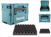 Makita MAKPAC 3 systeemkoffer - met universeel inzetstuk voor Makita 18 V accu gereedschap schroevendraaiers zagen slijpmachines