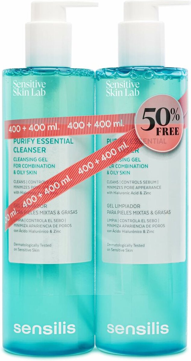Gezichtsreinigingsgel Sensilis Purify Essential 2 x 400 ml