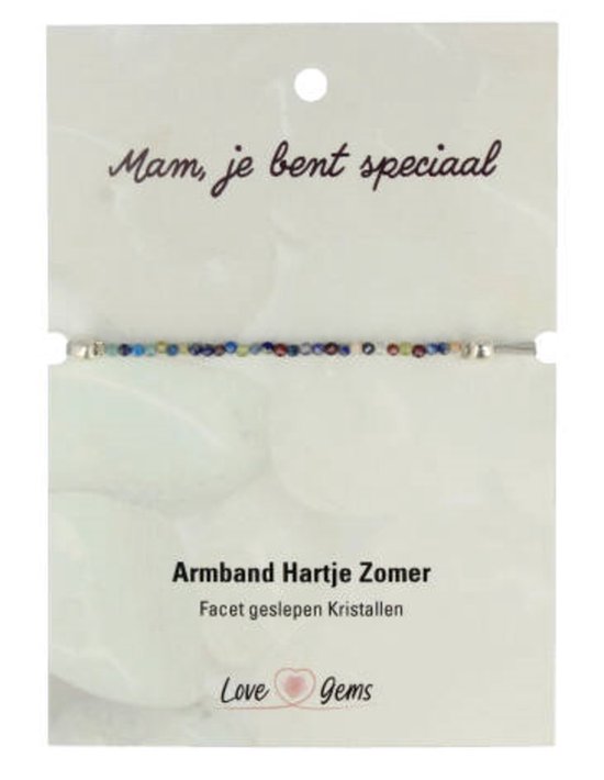 Hartje zomer armband multikleur - Moederdag