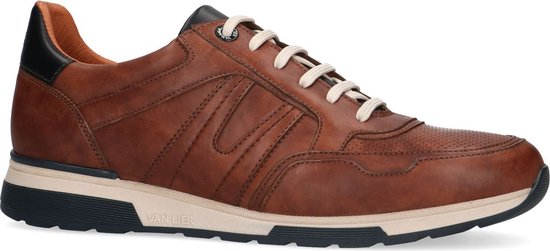 Van Lier Heren Cognac leren sneakers Maat 41 bol