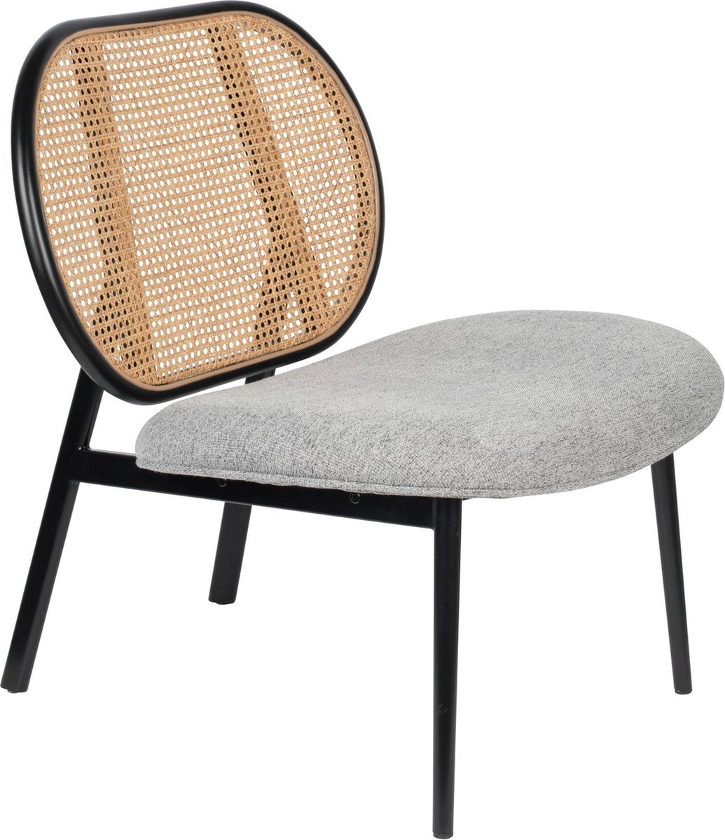 Spike Loungestoel Naturel/Grijs