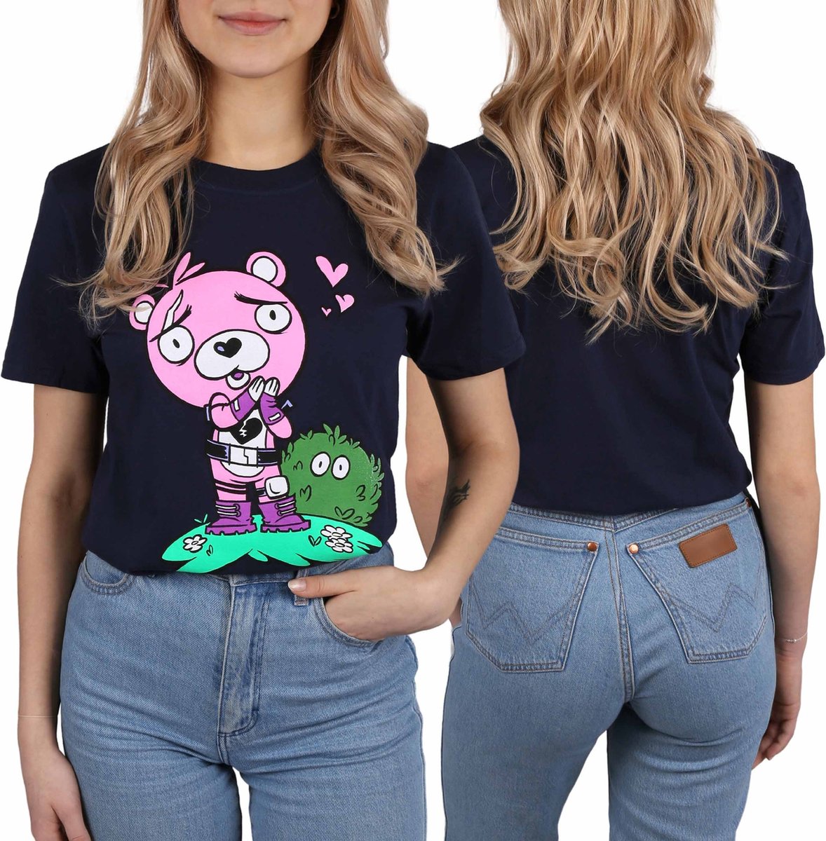 Fortnite Dames katoenen T-shirt met korte mouwen, 100% katoen