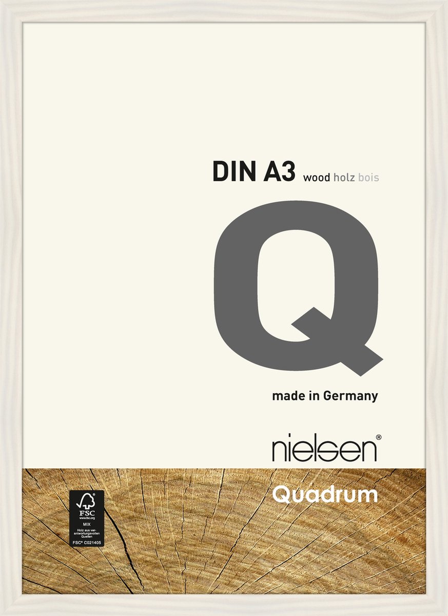 Nielsen Quadrum Houten Wissellijst White 29,7x42cm (A3) Wit