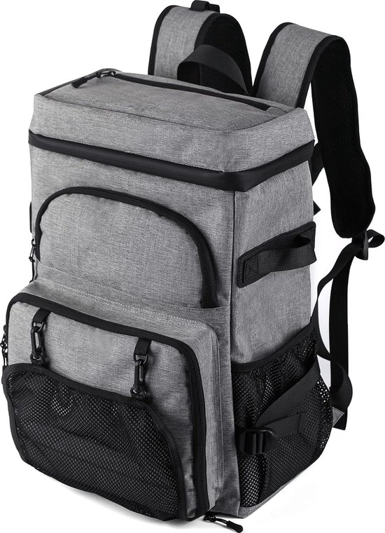 Thermische Rugzak Voor Buiten AUXDIQ Koelrugzak 30 Liter – Waterdichte Geïsoleerde Picknicktas Met Thermische Binnenkant | Voor Camping, Wandelen & Buitenevenementen Picknick Rugzak Met Vakken