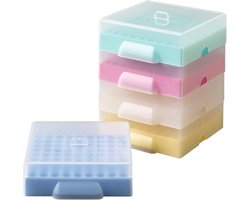 Content in Camlab Kunststof RTP/76001-mx 81 Place Polypropyleen Racks - Maxicold en Deksel Gemengd (5 Stuks)