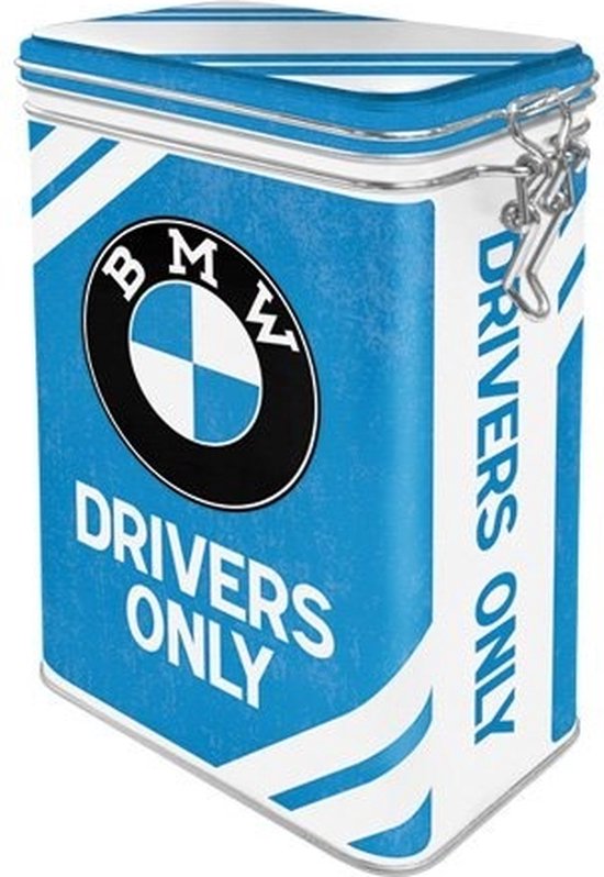 Boîte de rangement BMW Drivers Only avec fermeture à clip