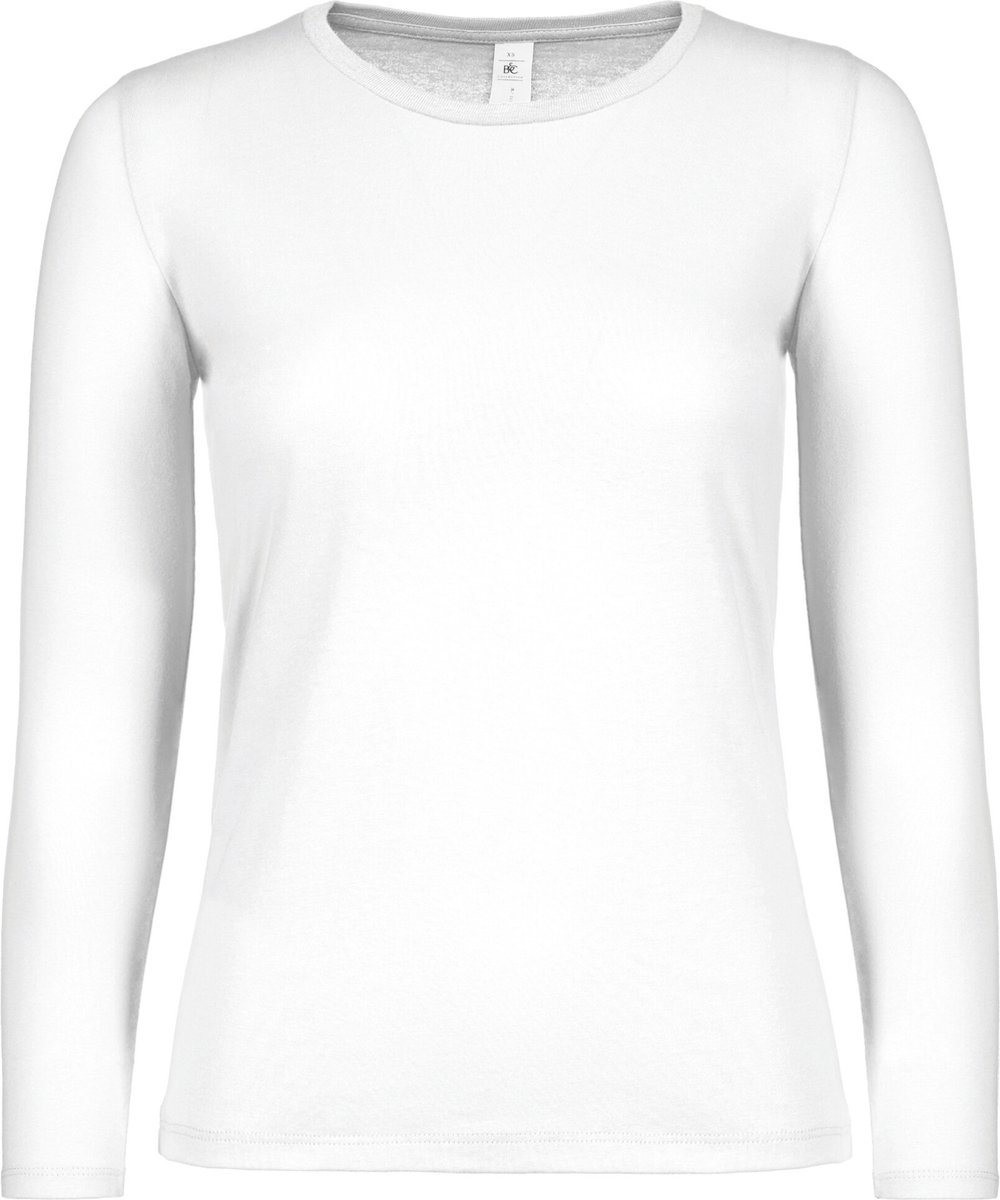 B&C #E150 Ladies' T-shirt long sleeves CGTW06T - White - M