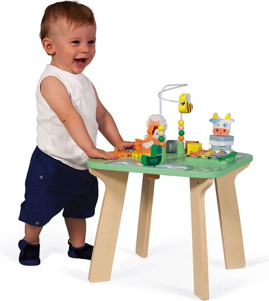 Janod Ik Leer - Houten Activiteitentafel De Weide - Met 7 Verschillende Activiteiten Om De Ontwikkeling Te Stimuleren - Hoogte Van De Tafel: 32 cm - Geschikt Vanaf 1 Jaar van Janod — afbeelding 5