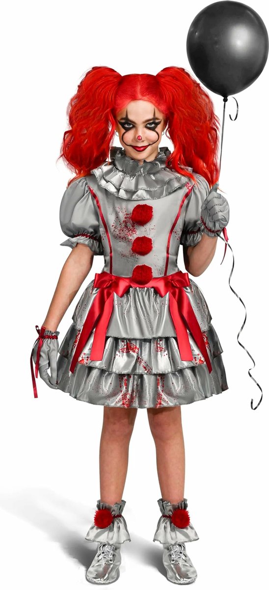 JOYIN Kinder Meisjes Boosaardige Clown Jurk - maat S