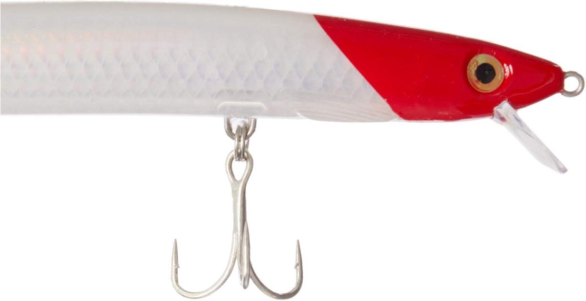 MaxRap visaas - aerodynamisch profiel - zoutwater spinaas - loopdiepte 03-09 m - 15 cm 23 g - Made in Estland - Flake Red Head