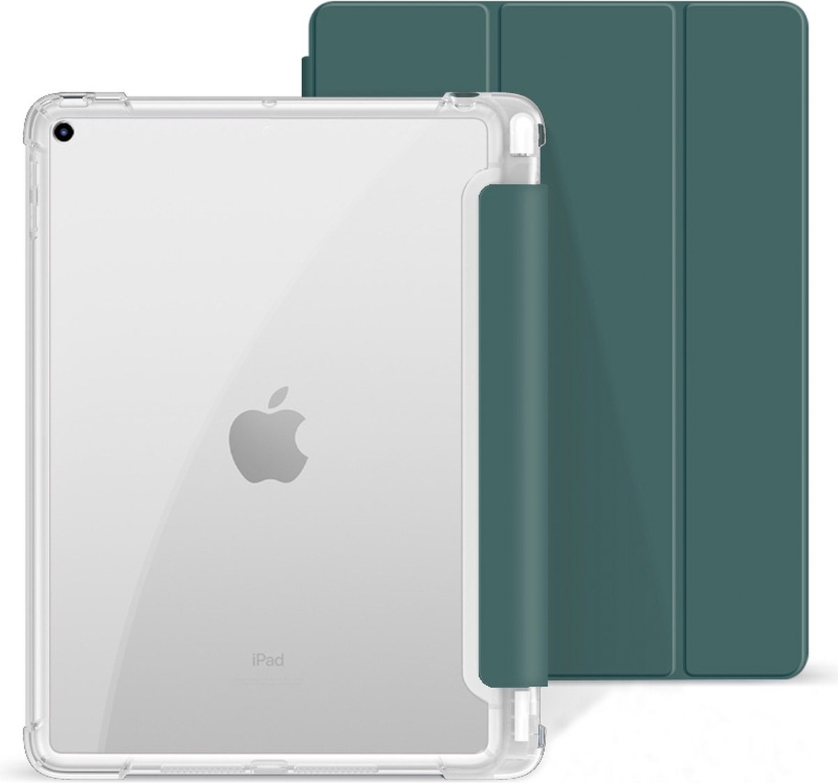 Mobiq Tablet Hoes - geschikt voor iPad 10.2 inch (2021/2020/2019) - geschikt voor iPad Generatie 7/8/9 Trifold Bookcase Hoesje