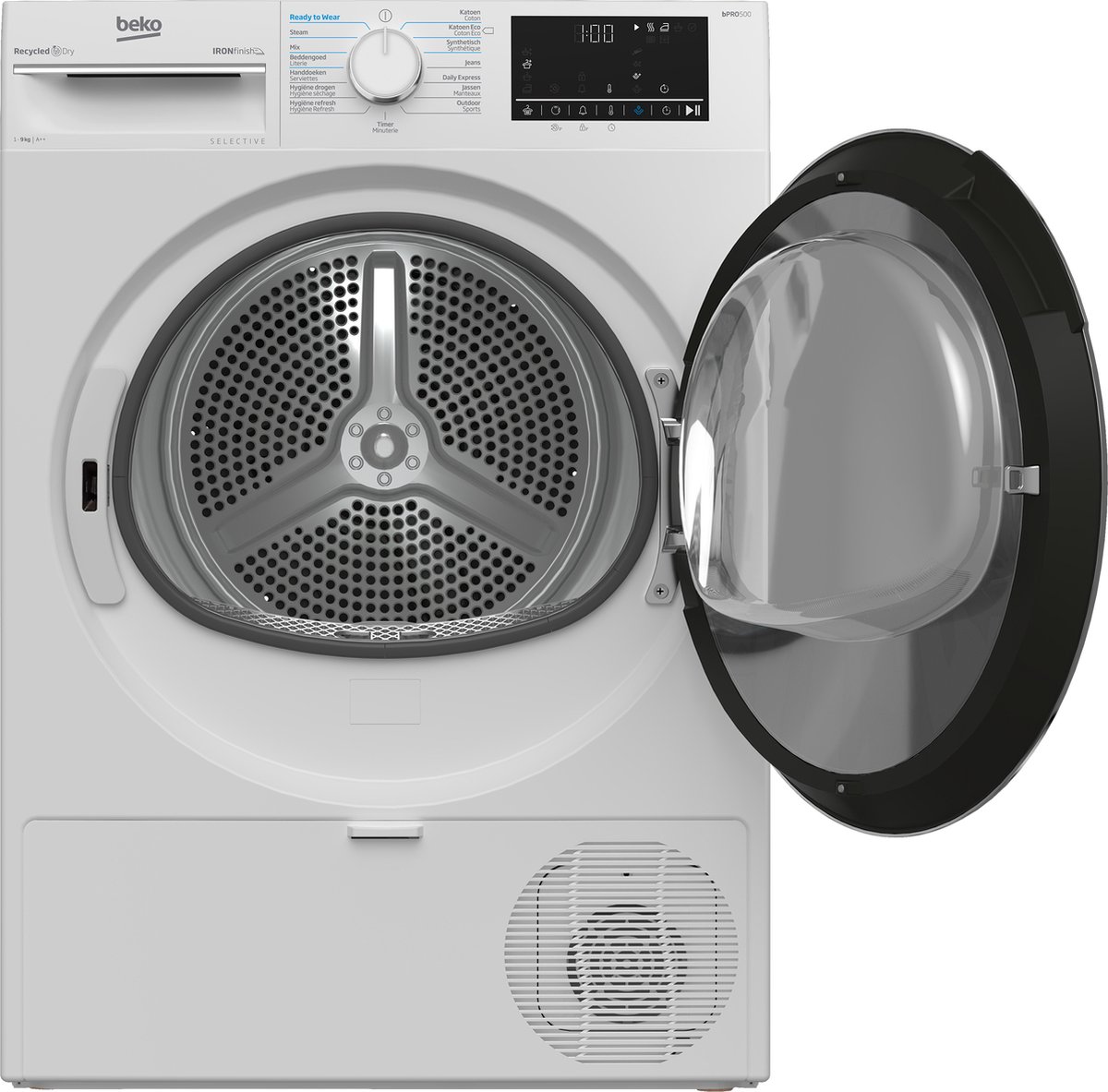 Beko Aantal Programma’s x 15, 9kg, 64 dB, Wit, Warmtepomp thumbnail 3