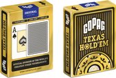 Speelgoed | Kaartspel - Texas Holdem Gold - Jumbo Face - 2 Index - Zwart - Tradi