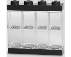 foto van LEGO - Vitrine - voor Minifigures - 8 Vakken - Stapelbaar - Ophangbaar - RechthoekZwart