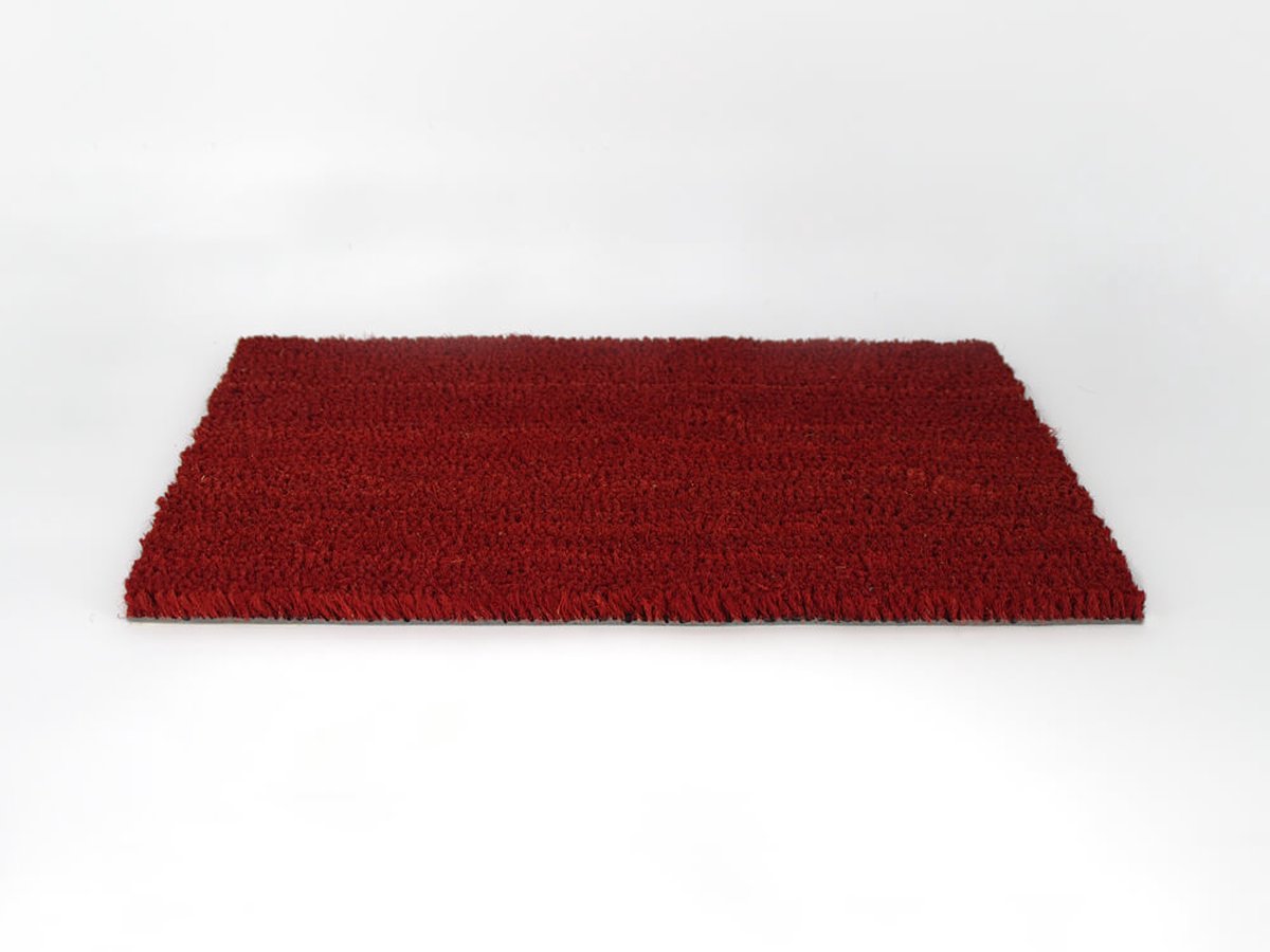 Deurmat Kokos - Deurmat Binnen - Rood - 60 x 80 cm - Antislip rug - Slijtvast