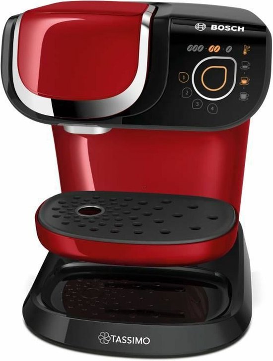 Foto: Bosch tas6503 tassimo koffiemachine voor meerdere dranken watertank 1 3l automatische uitschakeling rood