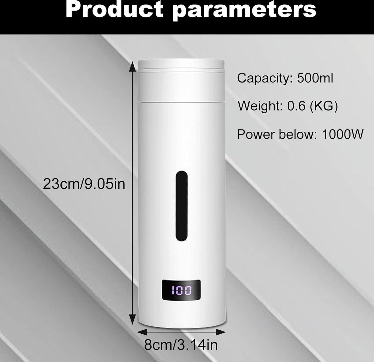 Electric Travel Kettle, Small, 400 ml, 300 W, Mini Kettle with 4