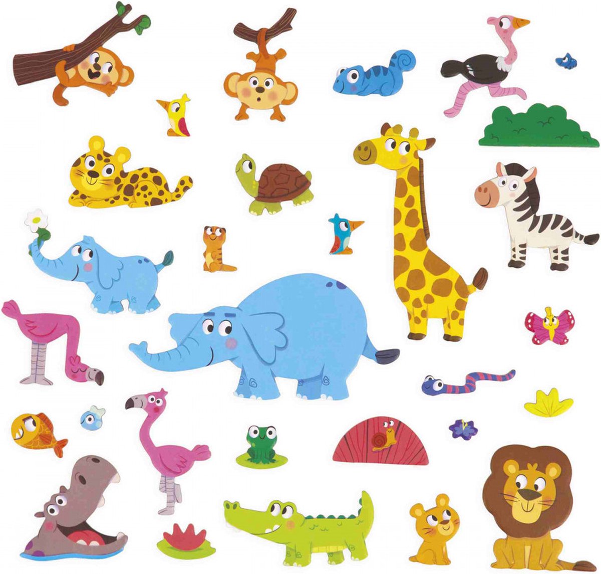 Janod - Magneti Stories - Afrikaanse dieren – Educatieve magneetset — afbeelding 3