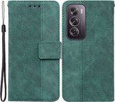 Coverup Géométrique Book Case - Convient pour OPPO Reno12 Pro Case - Vert