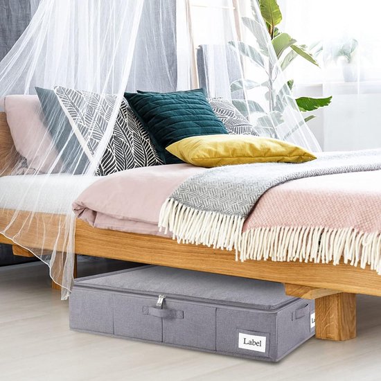 Opbergtas Voor Onder Het Bed, Dekens Met Grote Capaciteit, Kleding, Opbergtas Voor Speelgoed En Containers Met Ritssluiting Met 3 Versterkte Handgrepen Voor Slaapkamer Kasten Groot