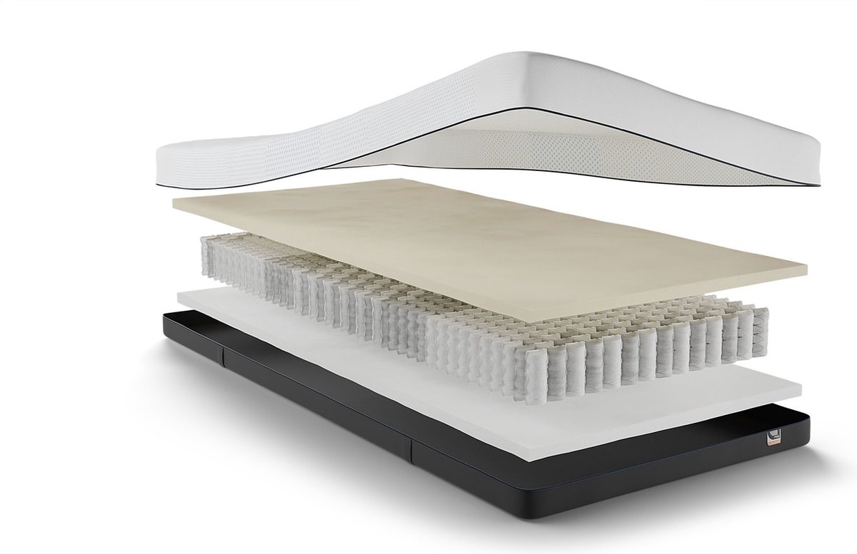 Maxi Plus Pure 300 Matras 160x200 cm - Traagschuim Matras - Tweepersoonsmatras - 7 Zonen - Pocketvering - Dikte: 21 cm - H4 — afbeelding 5
