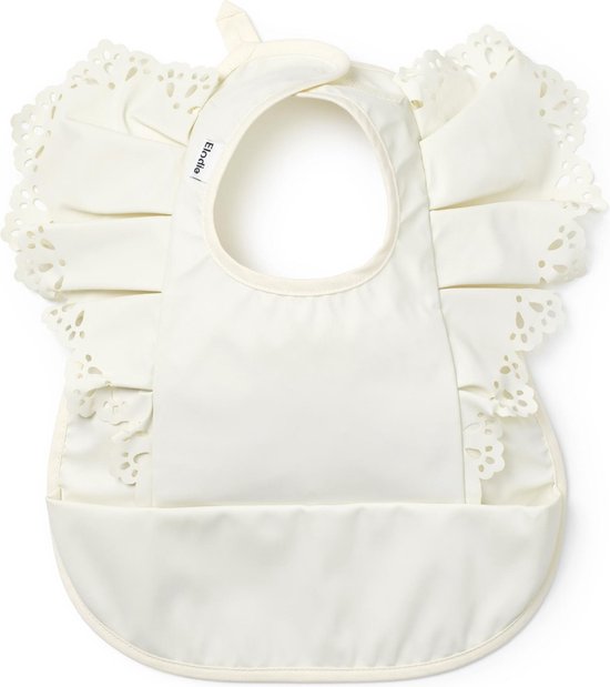 Elodie slab - Slabbetjes- Slabbertjes Baby - Slab - Slab met opvangbakje - Vanilla White van Elodie — afbeelding 4