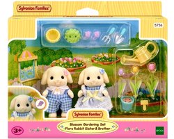 foto van Sylvanian Families 5736 Tuinierenset Bloemen Hangoorkonijn Broer& Zus- 2 fluweelzachte speelfiguren