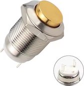 Interrupteur Push - 12mm - Jaune - Etanche