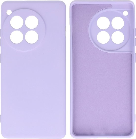 Hoesje Geschikt voor de OnePlus 12R - Fashion Backcover Hoesje - Colorful Telefoonhoesje - Paars